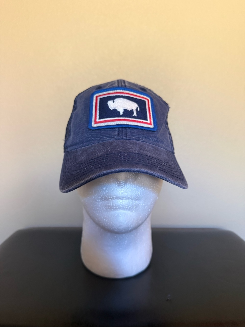 Navy Baseball Cap with Buffalo Patch